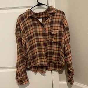 American Eagle super soft cropped flannel